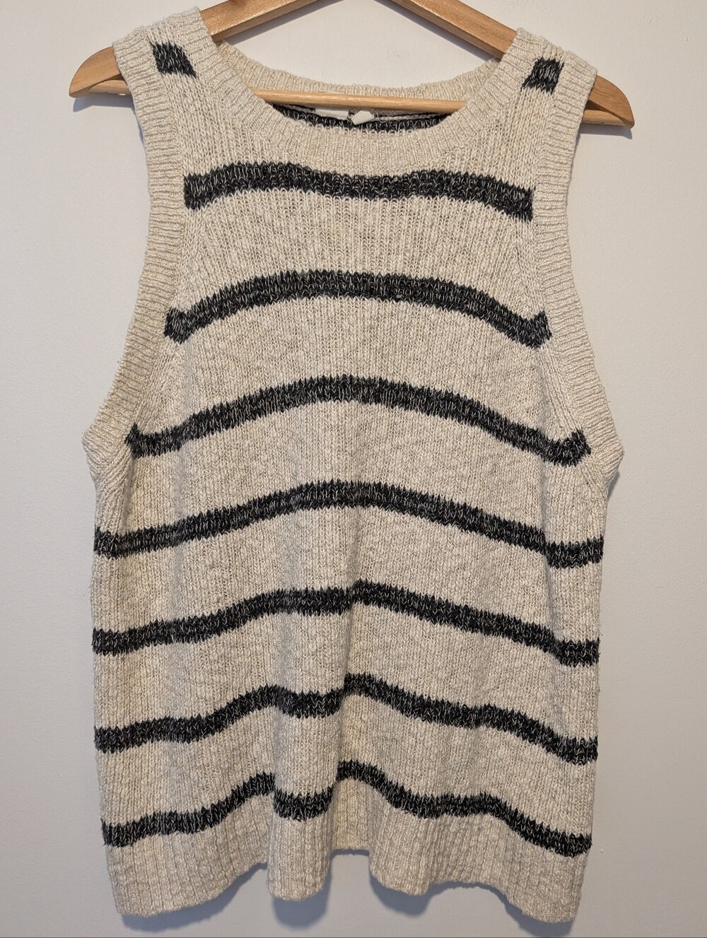 GAP 100% Cotton Striped Knit Sweater Vest Size XXL